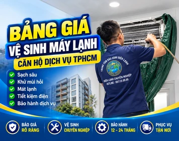 Bảng Giá Vệ Sinh Máy Lạnh Căn Hộ Dịch Vụ TPHCM