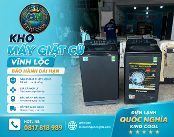 Kho máy giặt cũ Vĩnh Lộc - Bảo hành dài hạn 