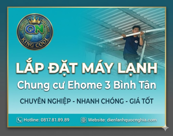 Lắp đặt máy lạnh chung cư Ehome 3 Bình Tân – bảo hành dài hạn