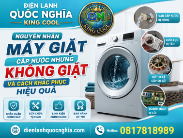 Nguyên nhân máy giặt cấp nước nhưng không giặt và cách khắc phục hiệu quả
