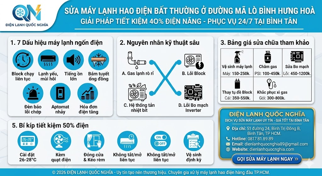 Sửa máy lạnh hao điện 