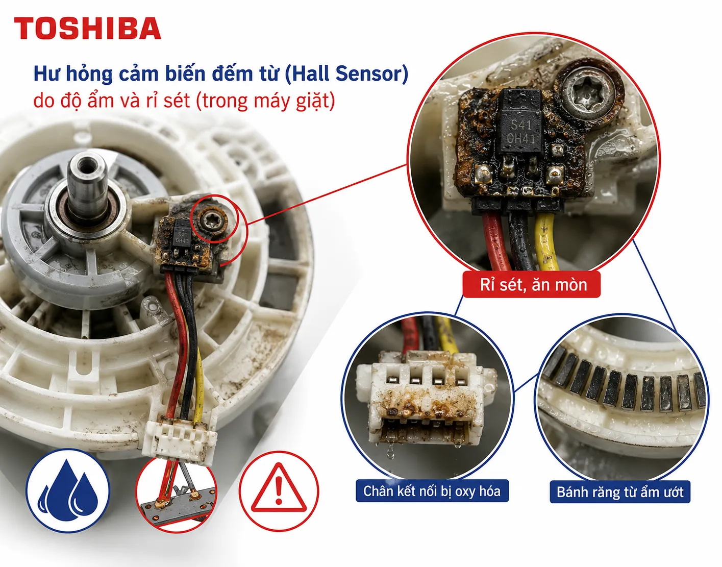 Cảm biến đếm từ máy giặt Toshiba
