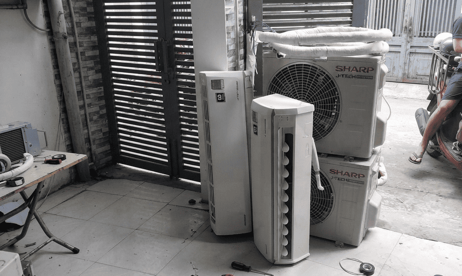 Kỹ thuật Quốc Nghĩa King Cool di dời máy lạnh sang vị trí mới cho khách hàng