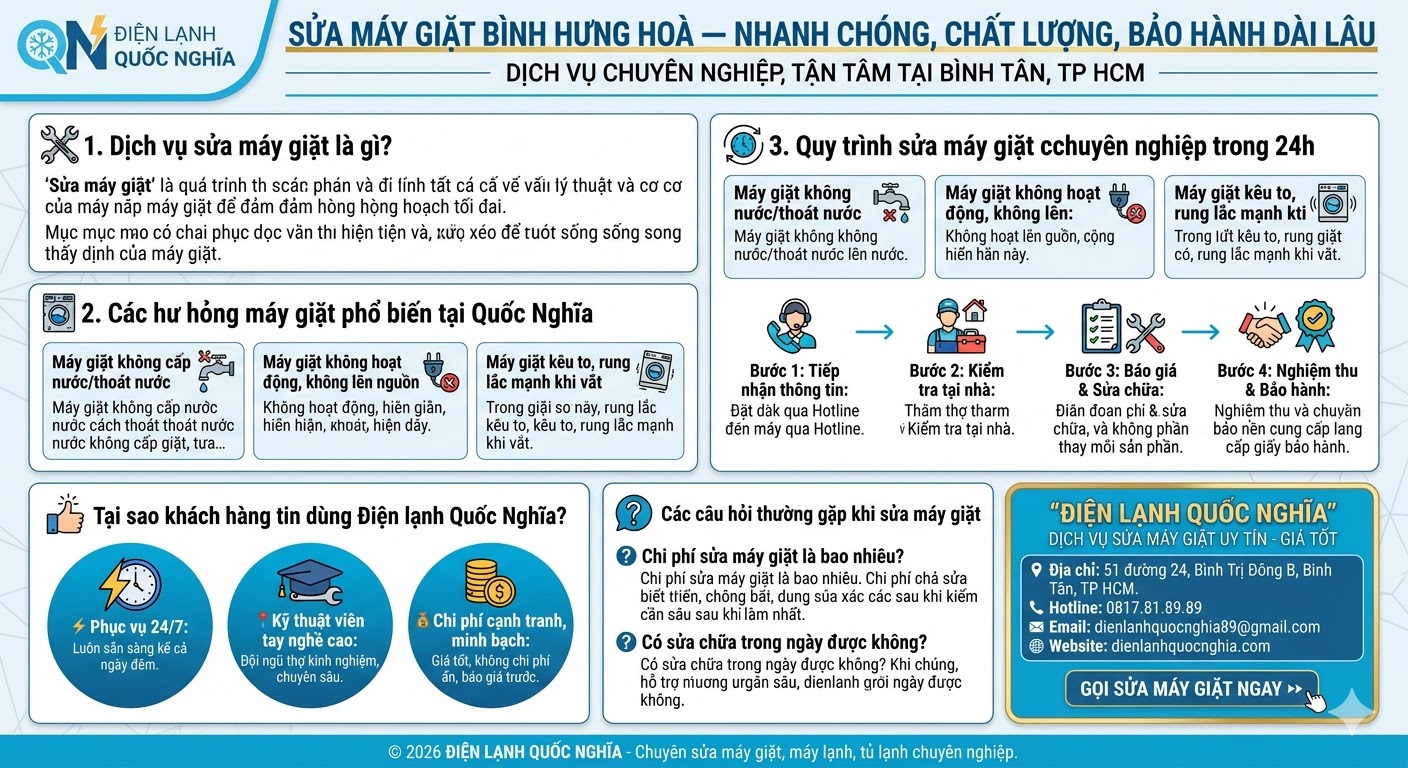 Sửa máy giặt Bình Hưng Hoà 