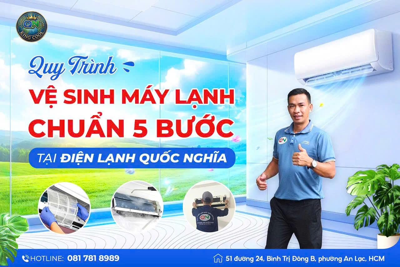 Quy trình vệ sinh máy lạnh chuẩn 5 bước chuyên nghiệp