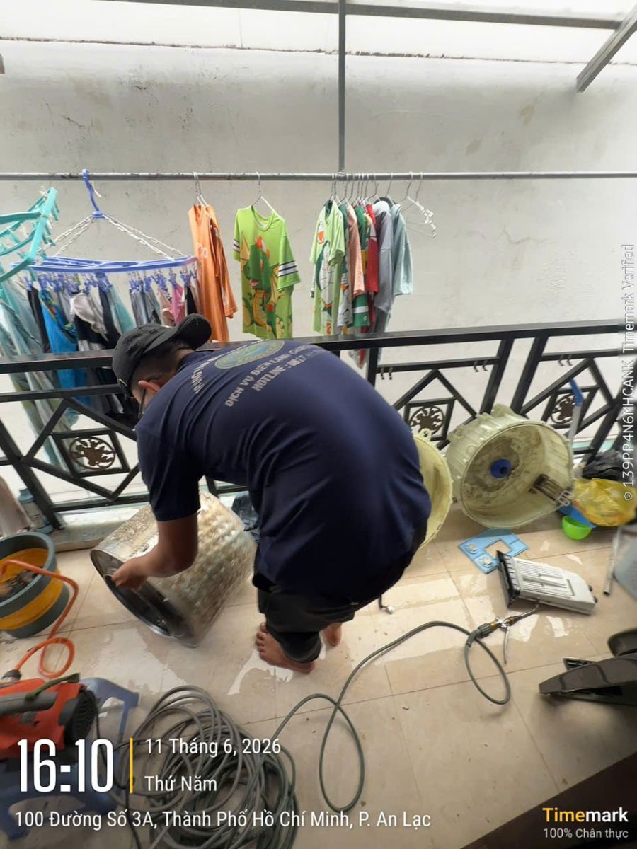 Vệ sinh máy giặt lồng ngang