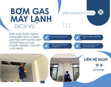 bơm gas máy lạnh tại khu dân cư Đất Nam An Lạc