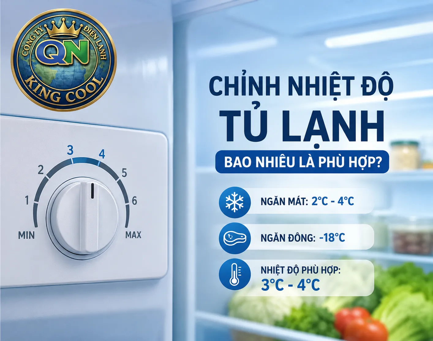 Chỉnh nhiệt độ tủ lạnh bao nhiêu là phù hợp