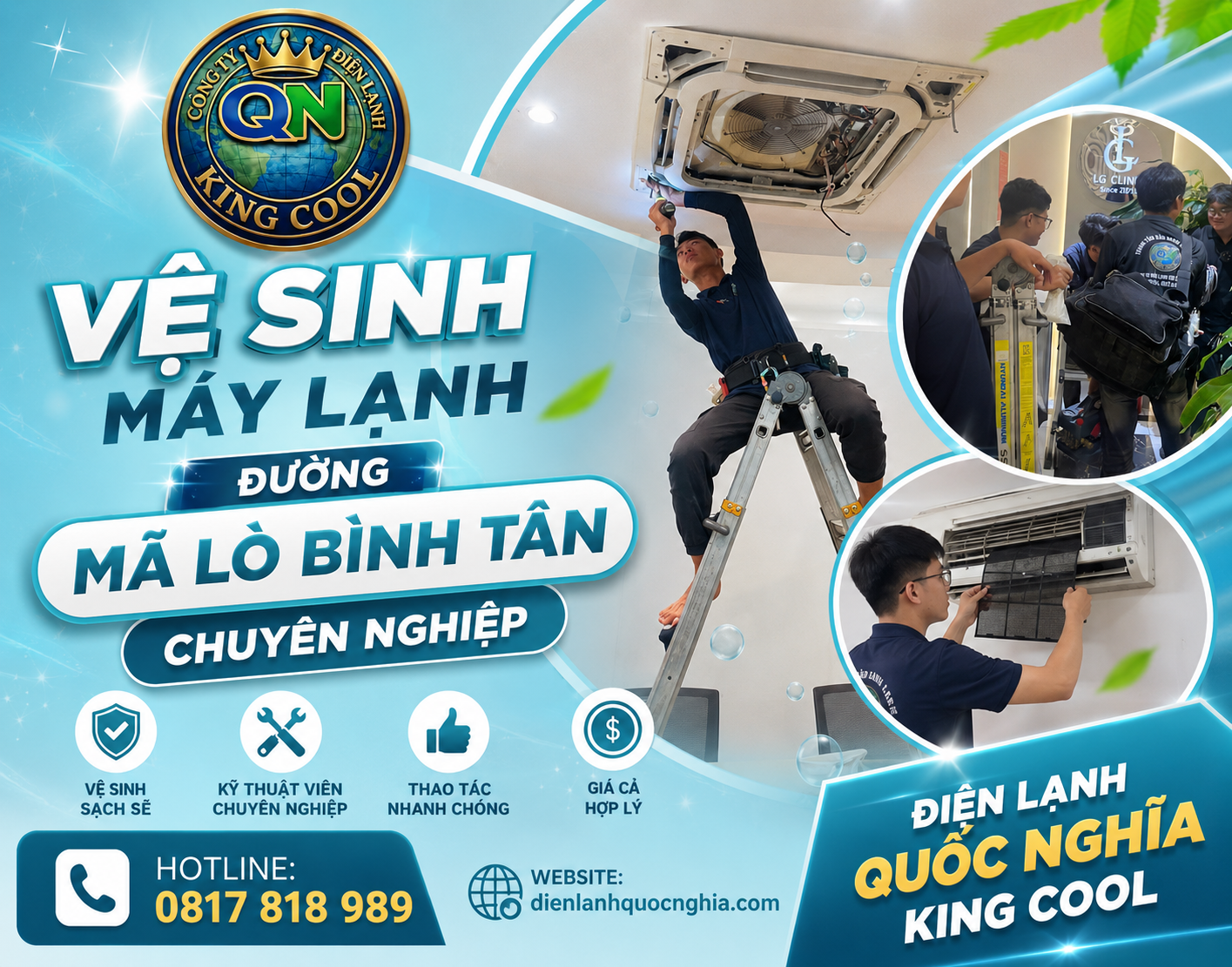 vệ sinh máy lạnh đường Mã Lò Bình Tân