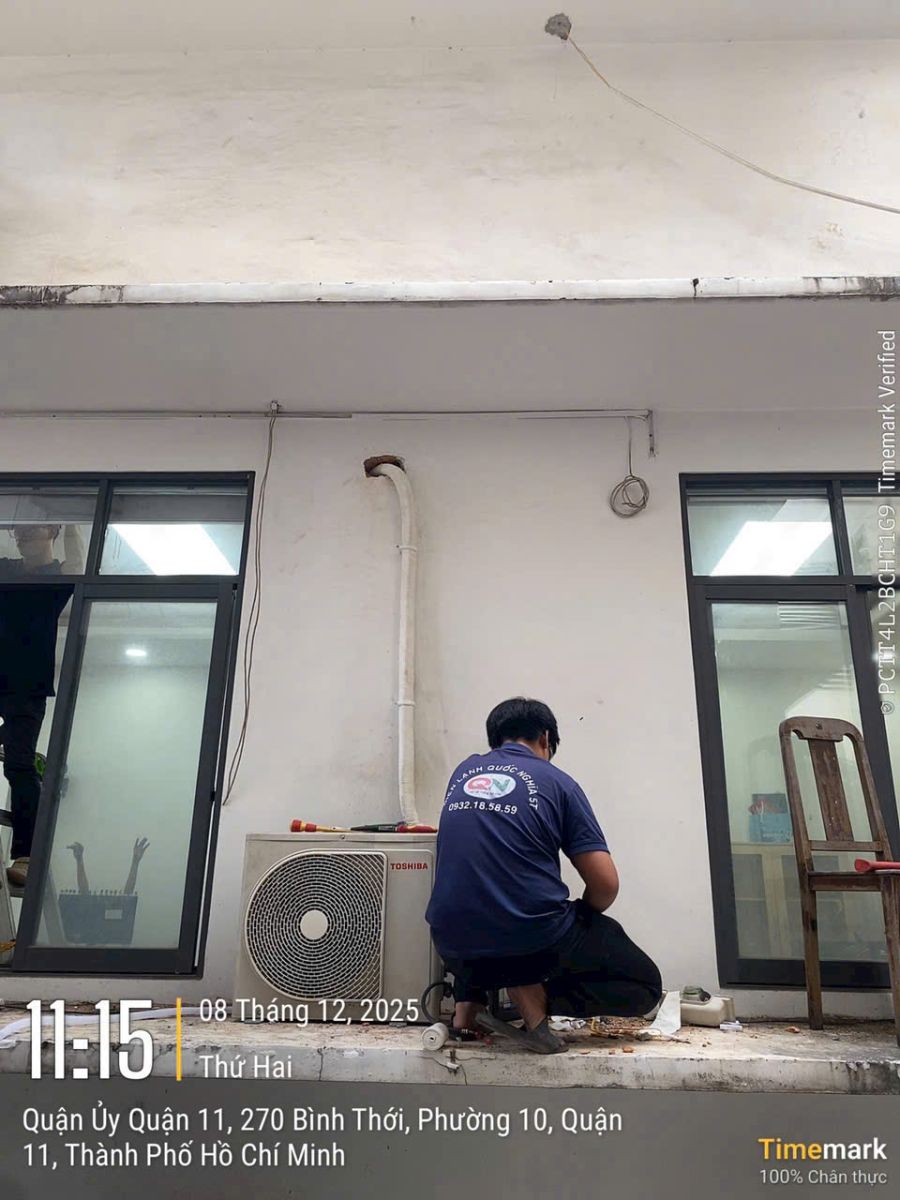 bơm gas máy lạnh tại khu dân cư Đất Nam An Lạc